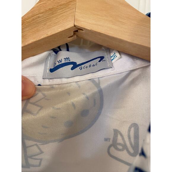 BWM Global Kansas City Royals Button Up Shirt Men's Medium Blue White - Picture 3 of 5